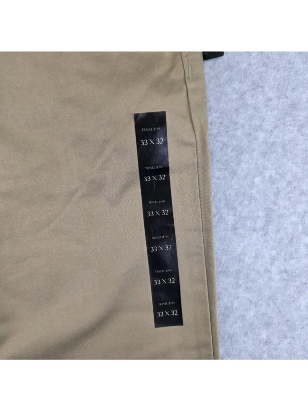 Banana Republic Travel Jeans Mens 33x32 Slim Tapered Beige Stretch Pants NWT